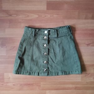 Forever 21 Button Front Mini Skirt
